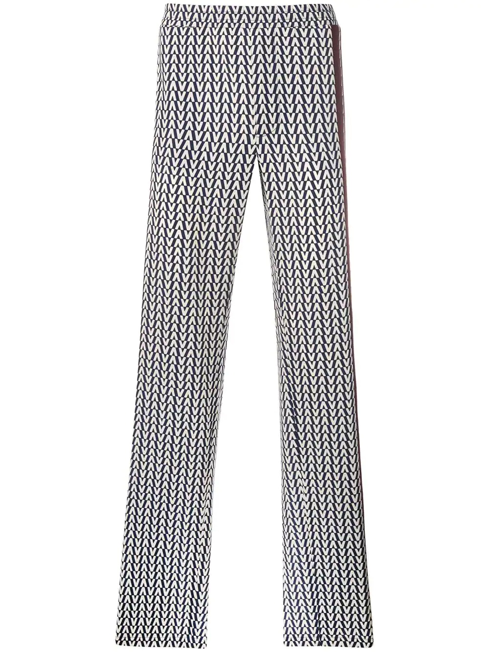 chevron print trousers - 1