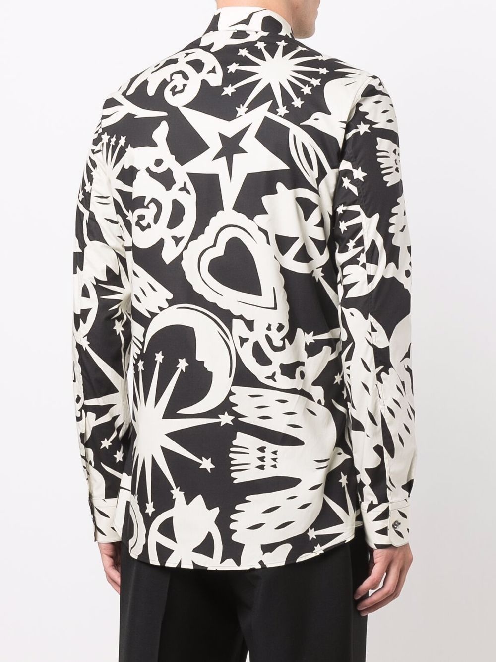 Papercut-print long-sleeve shirt - 4