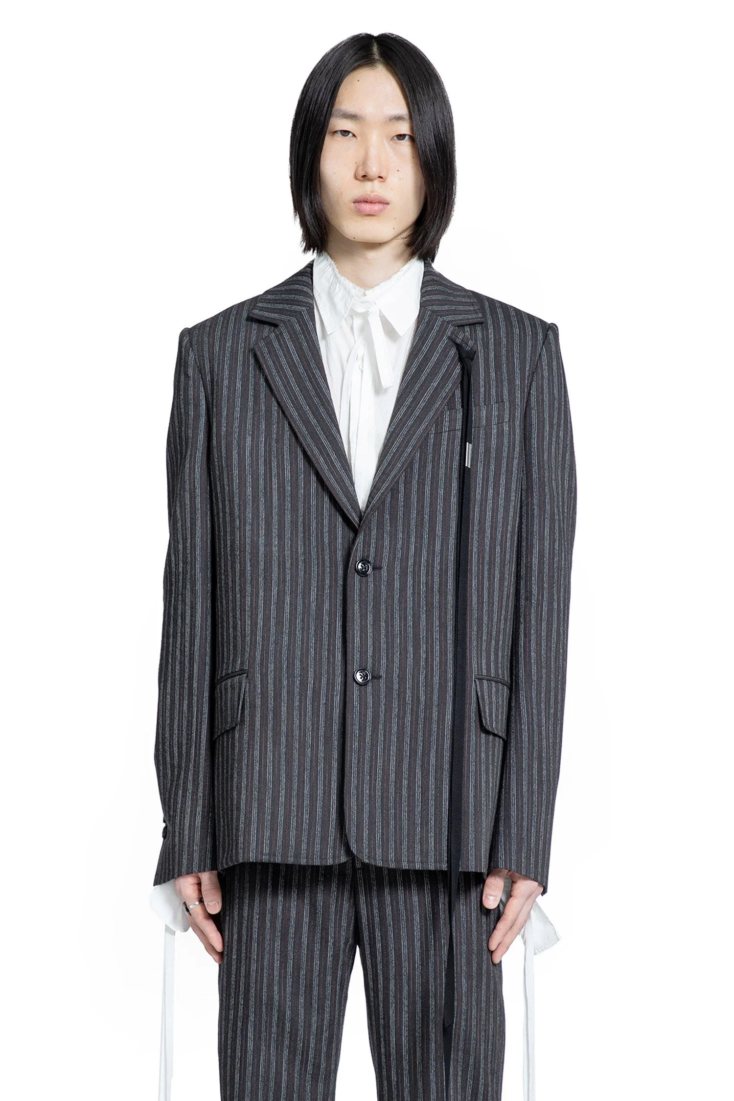 Aksel Tailored Blazer In Pistriped Viscose - 1