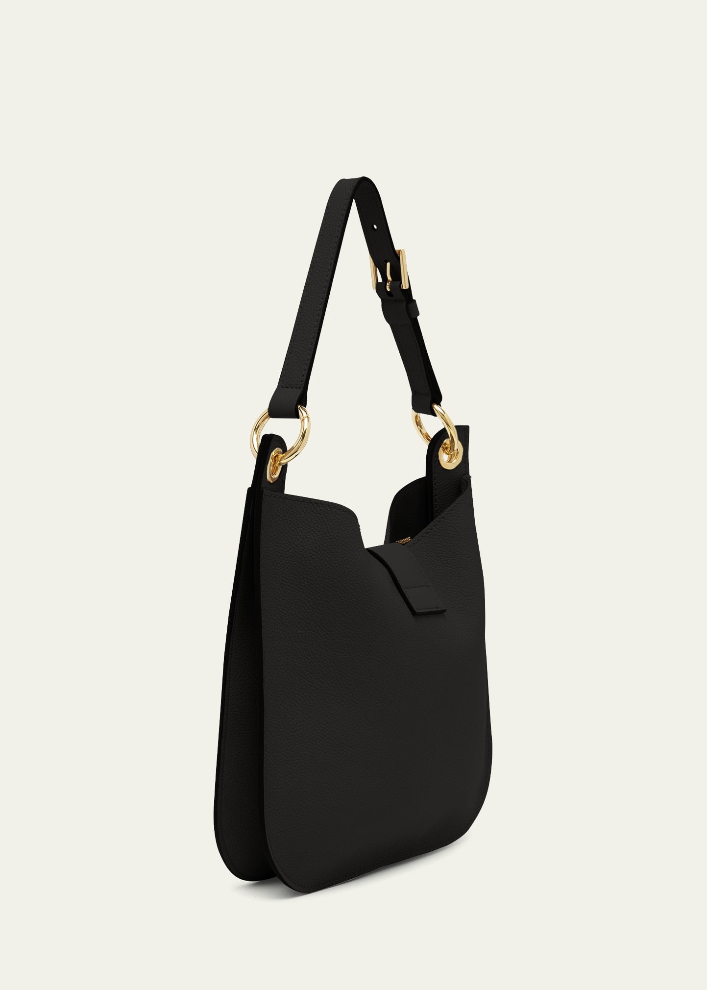Tara Small Hobo Crossbody in Grained Leather - 3