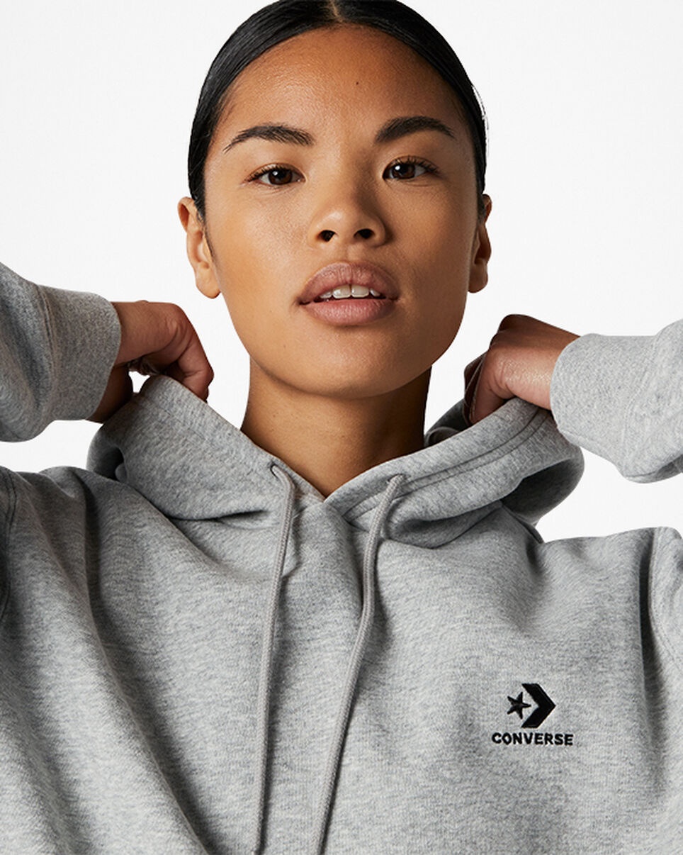 Converse Go-To Embroidered Star Chevron Standard-Fit Fleece Hoodie - 5