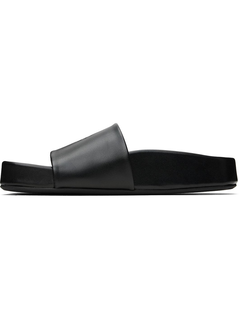 Black Nappa Leather Sandals 3
