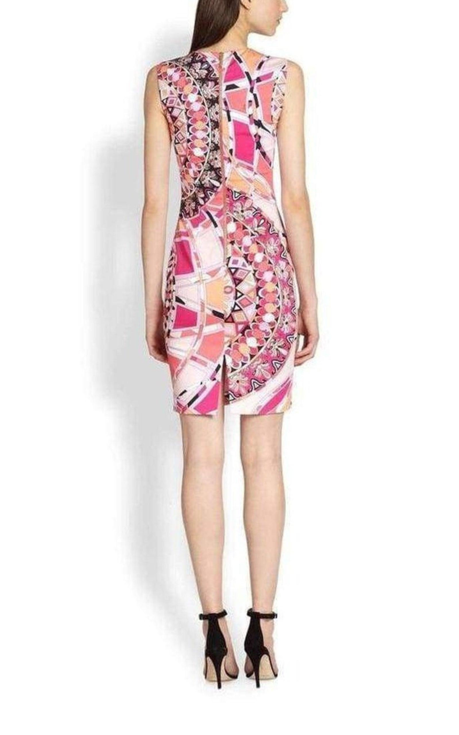 Signature Print Sheath Cotton Dress - 4