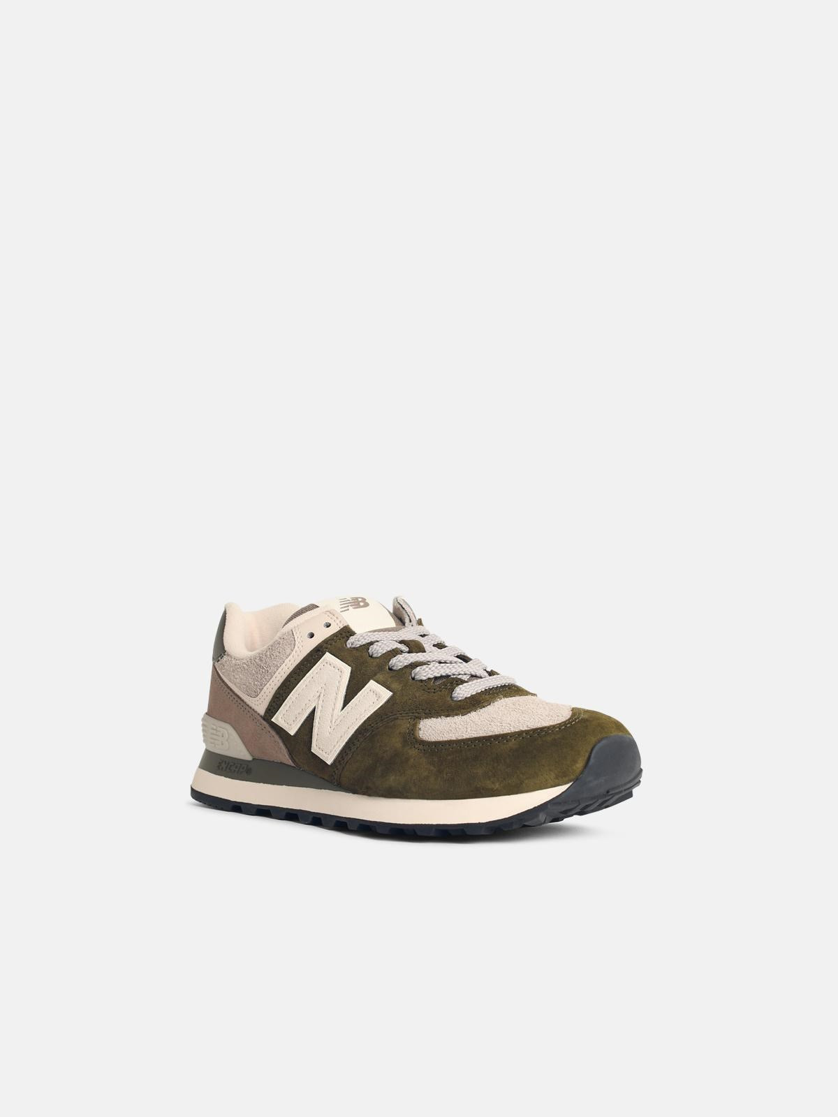'574' TWO-TONE LEATHER SNEAKERS - 2