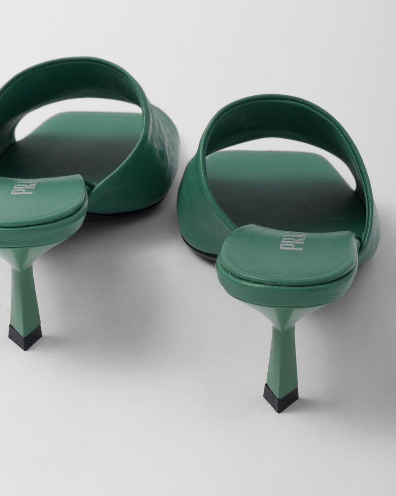 Antiqued nappa leather sandals 7