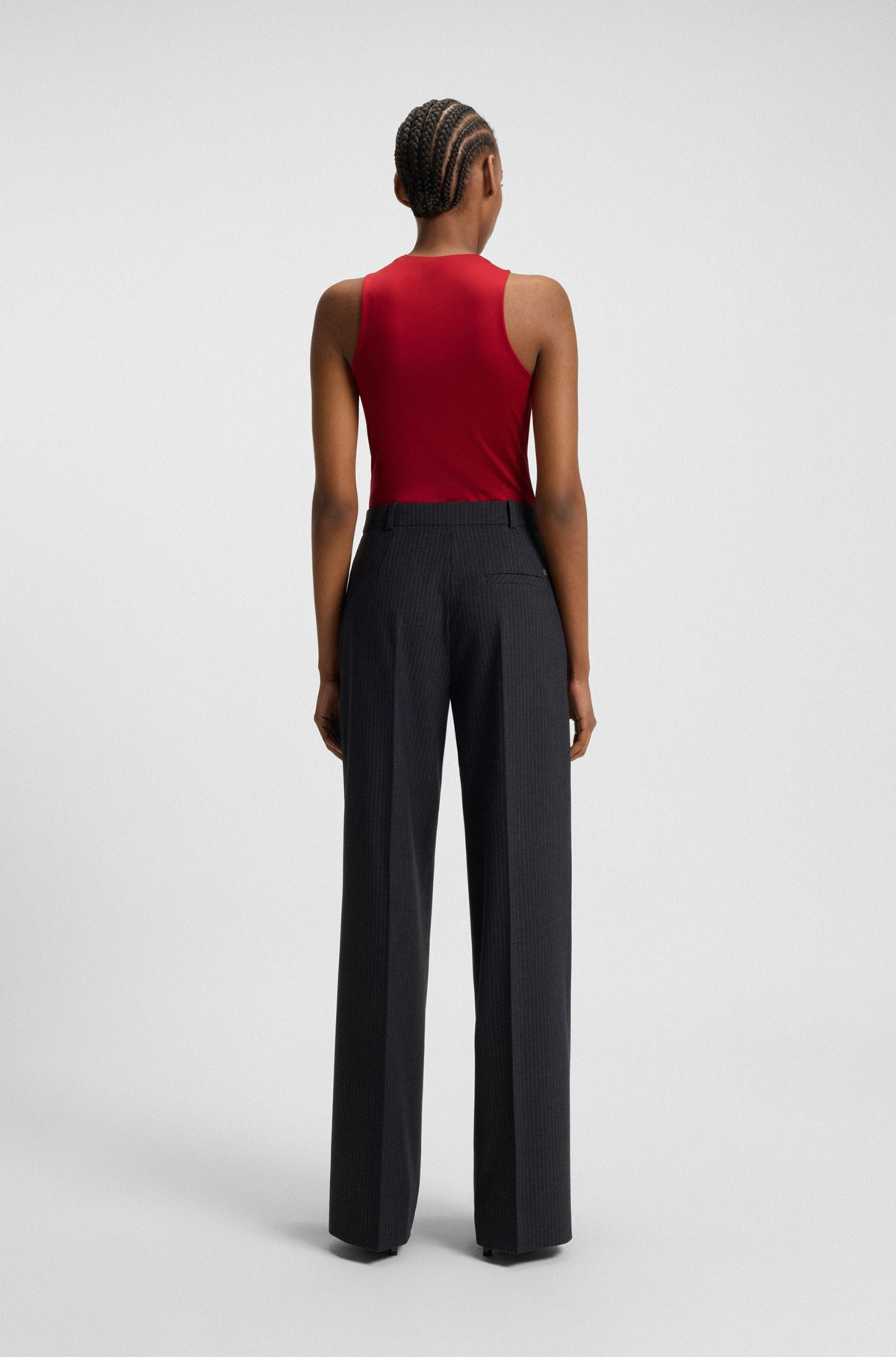 STRETCH-JERSEY BODYSUIT WITH STACKED LOGO - 4