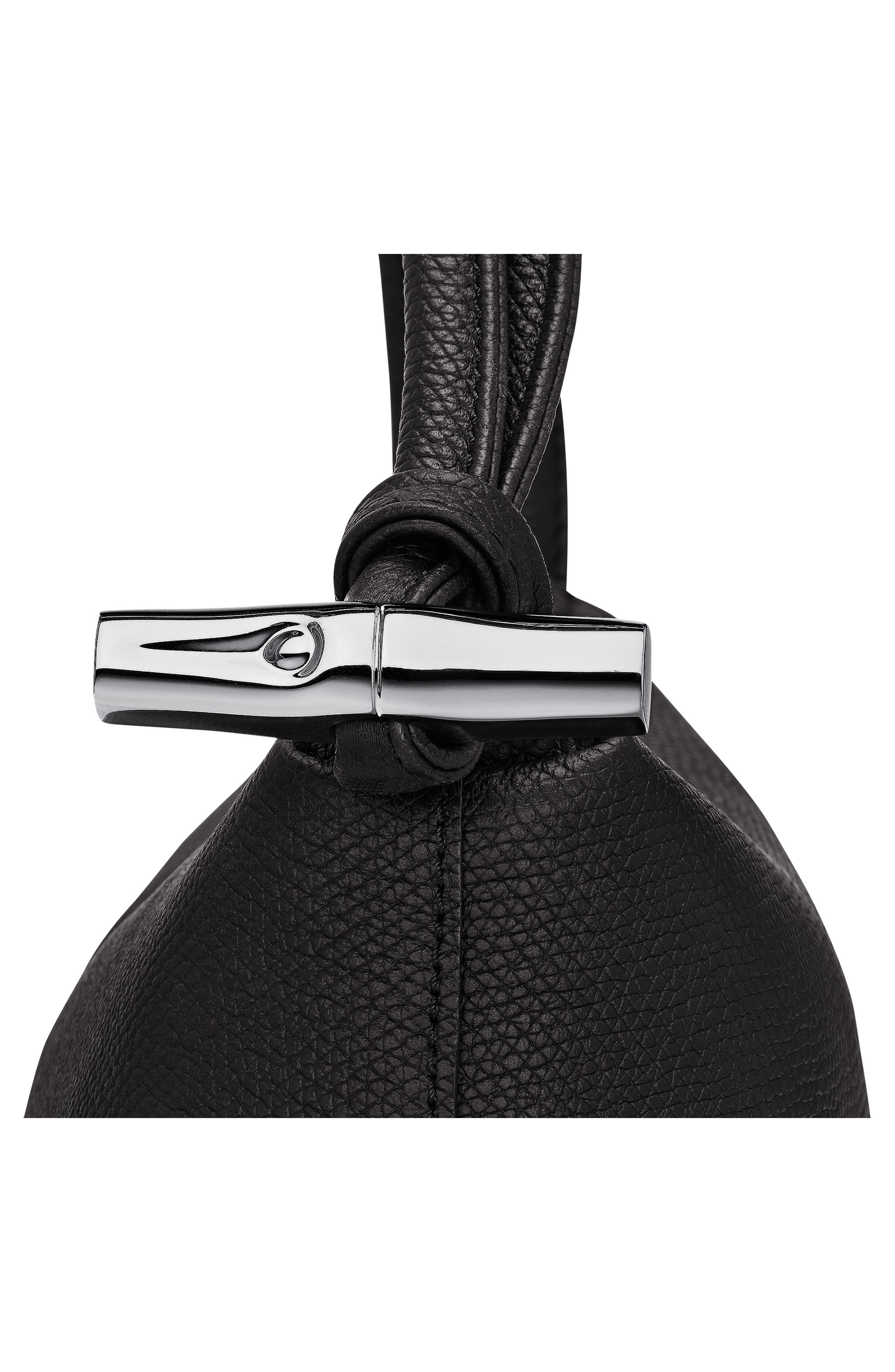 Longchamp Le Roseau East/West Leather Shoulder Bag in Black at Nordstrom - 5