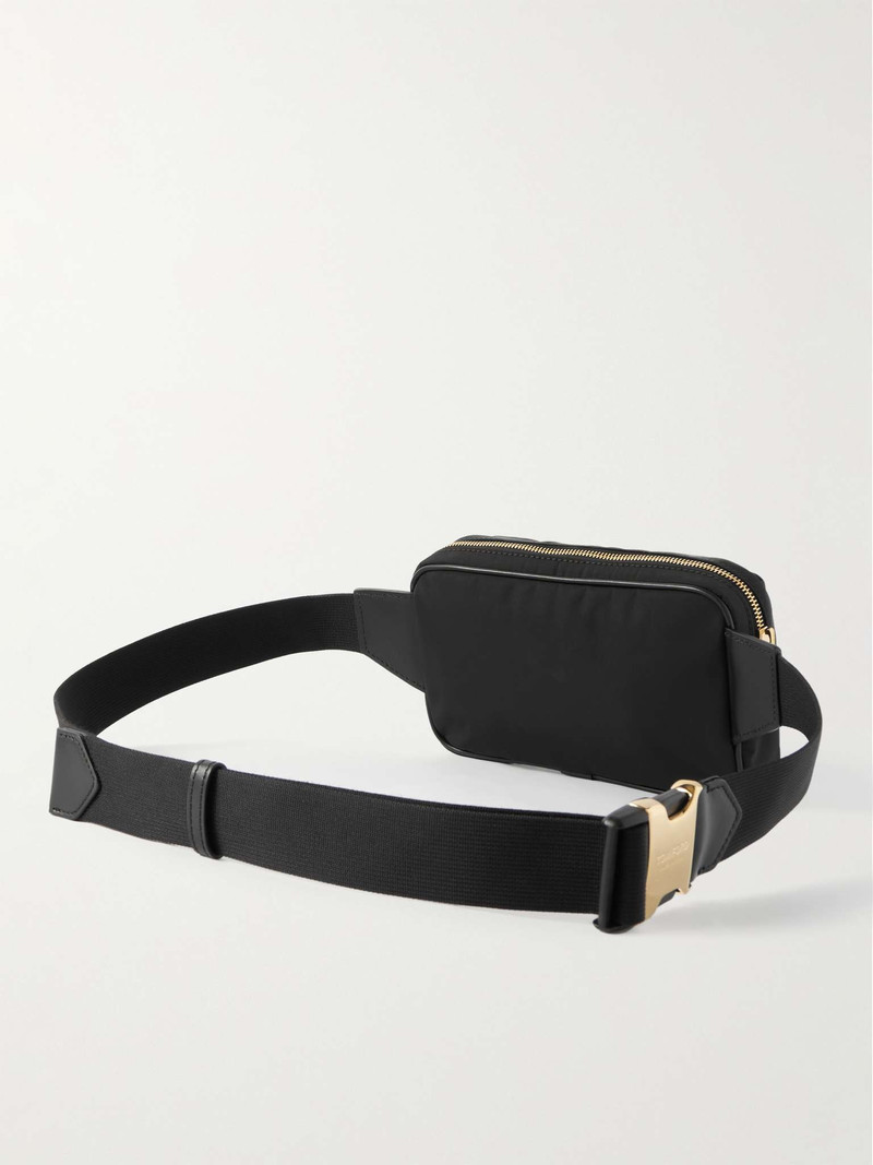 Logo-Embossed Leather-Trimmed Recycled-Shell Belt Bag 4