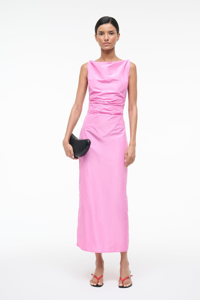 STAUD CALLIE DRESS ORCHID 1