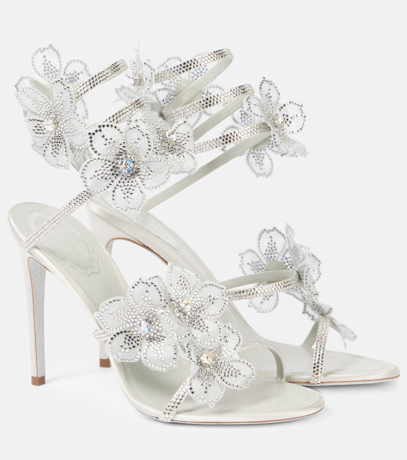 105 crystal-embellished satin sandals 1