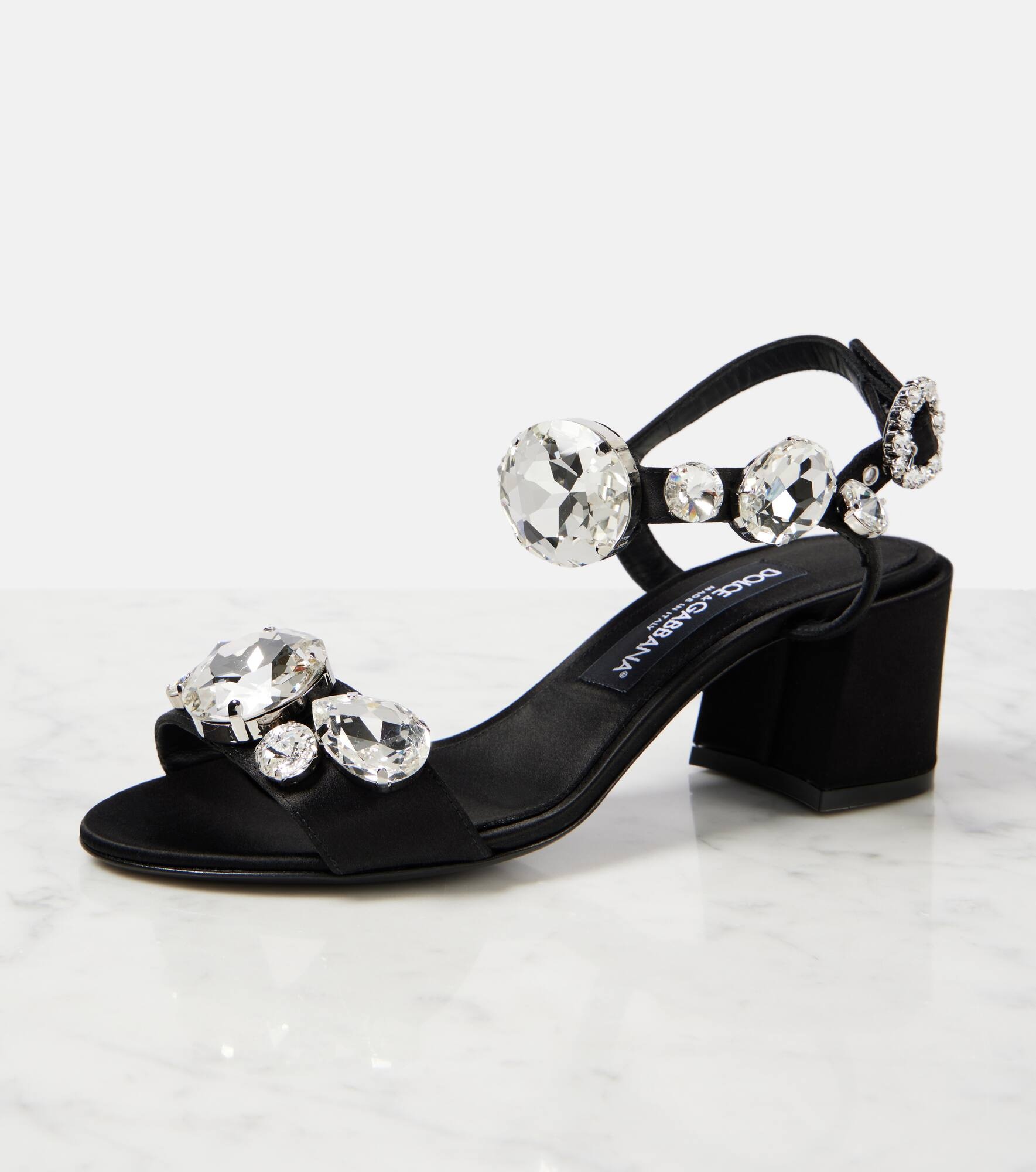 Keira 60 embellished satin sandals - 5