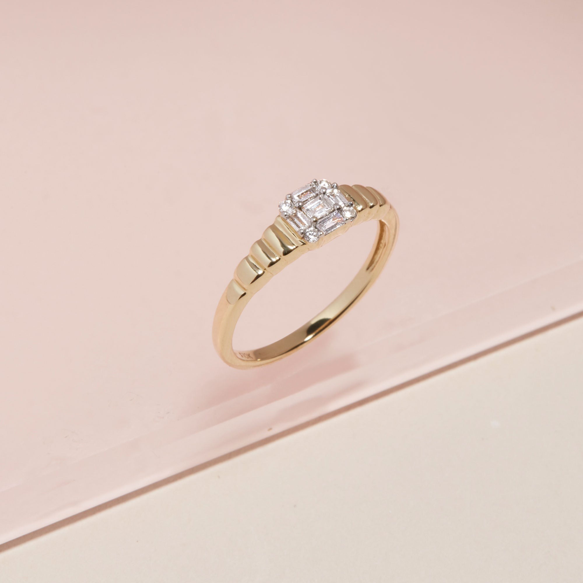 Bold Shield of Strength Pinky Signet - 6