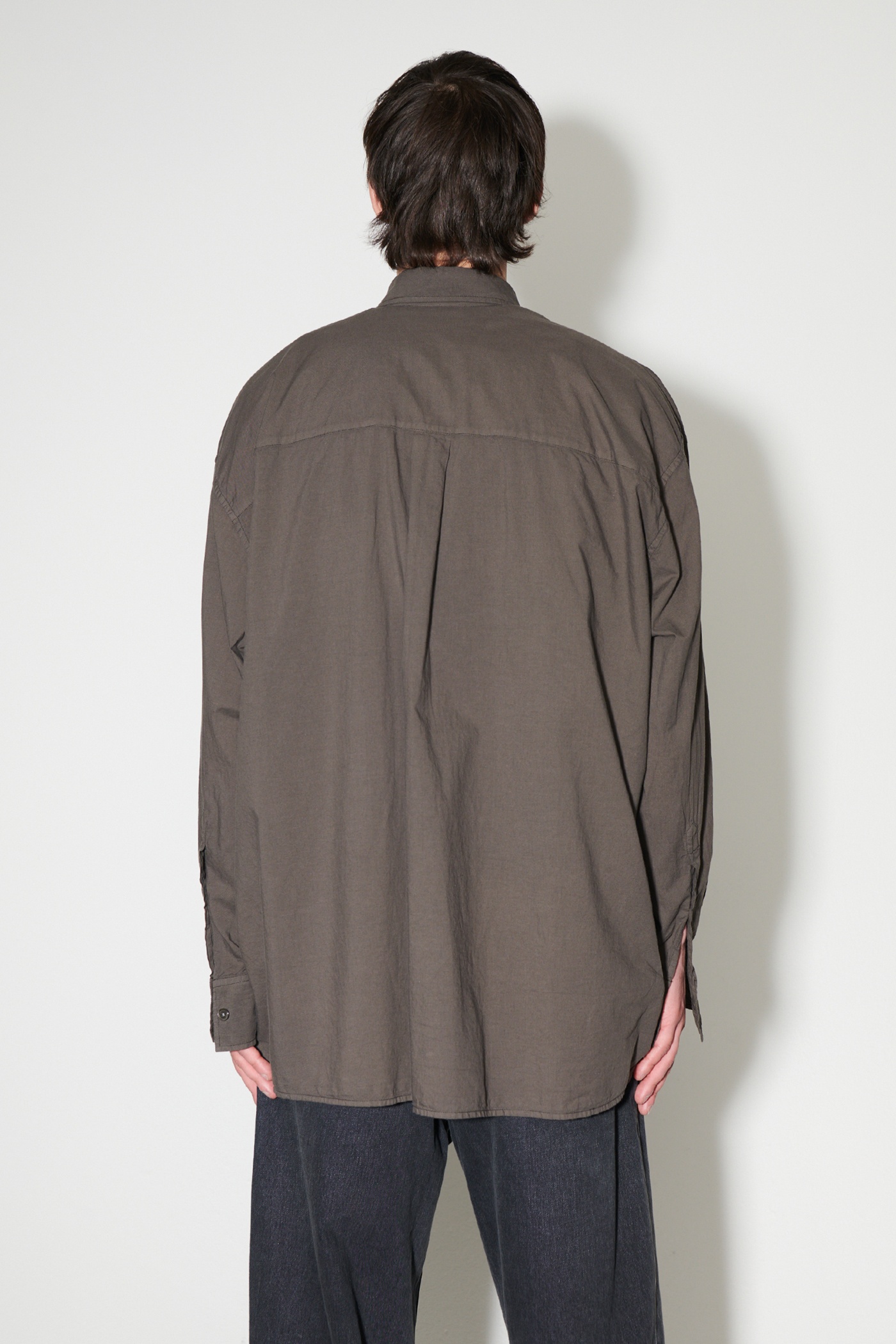 Borrowed BD Shirt Faded Brown Cotton Voile - 5