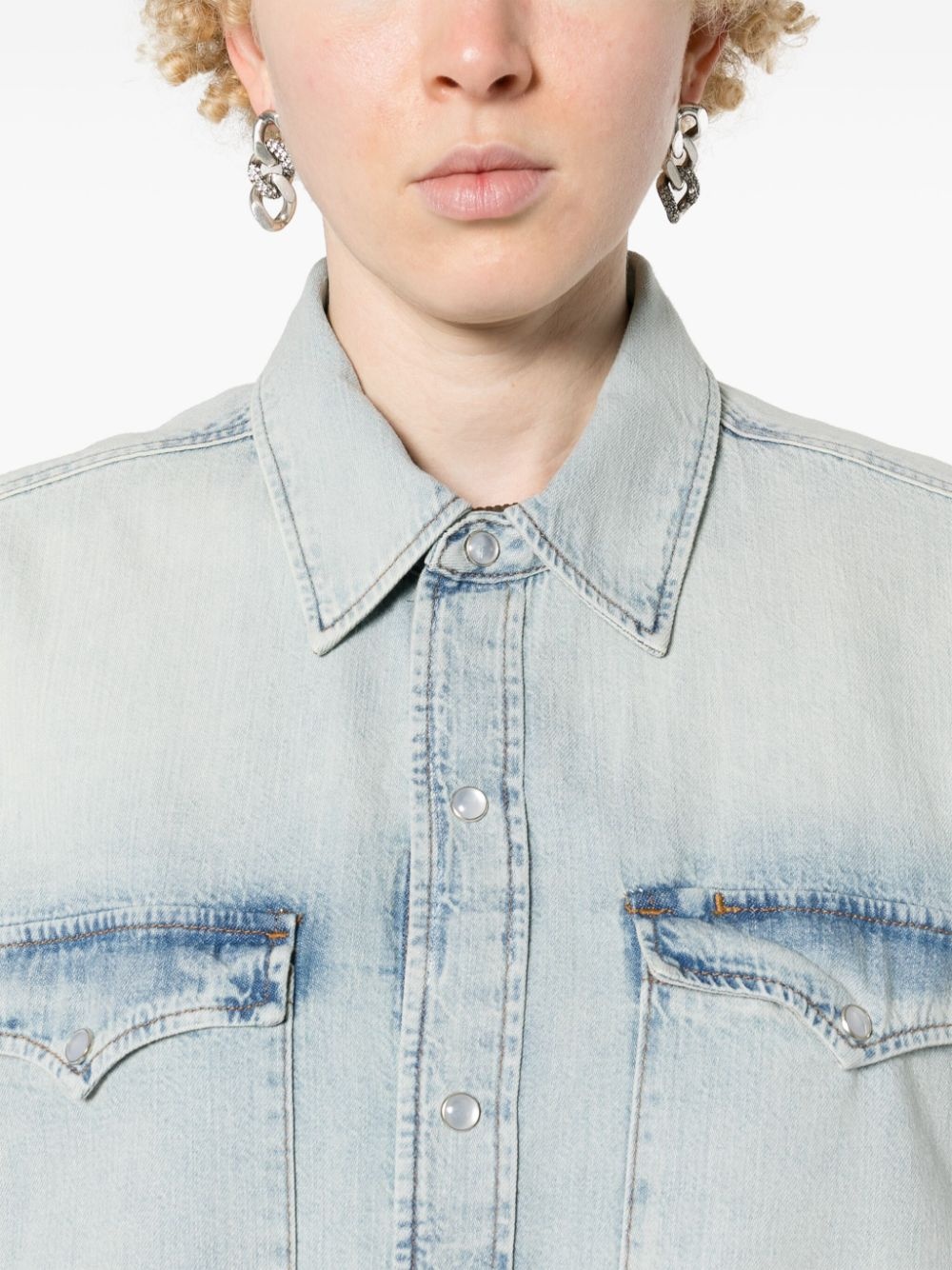 long-sleeve denim shirt - 5