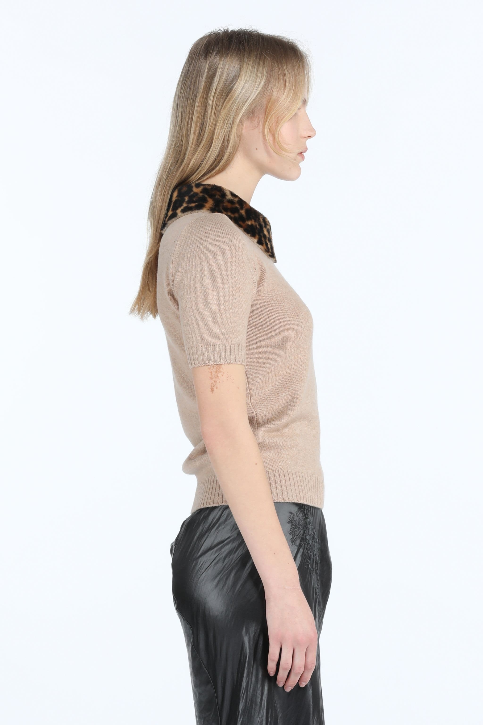 LEOPARD-COLLAR SWEATER - 3