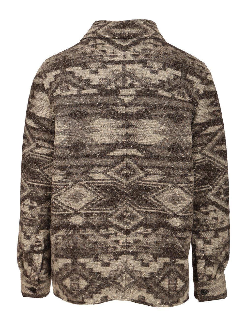 Kervon-Gb Shirt Regular Fit With Etnical Print Shirts Brown - 2