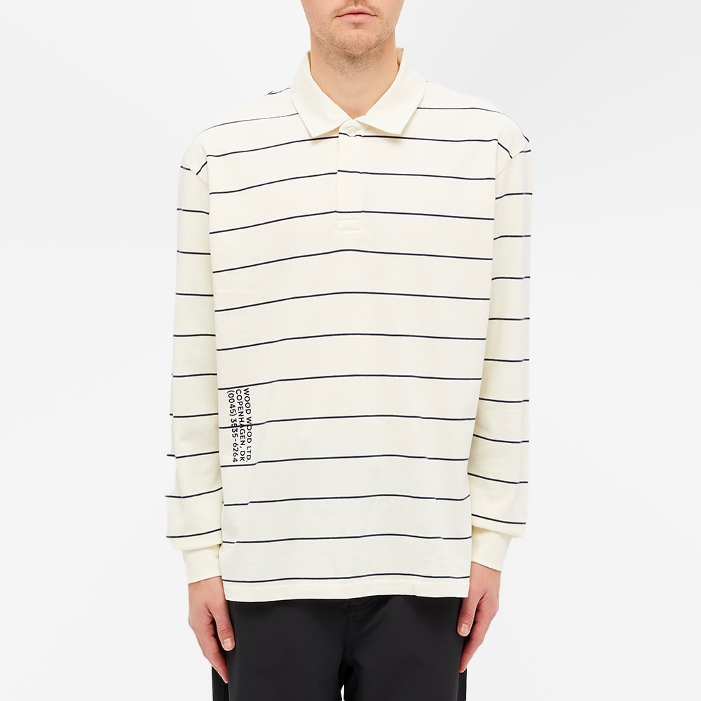 Wood Wood Beck Striped Rugby Shirt - 4