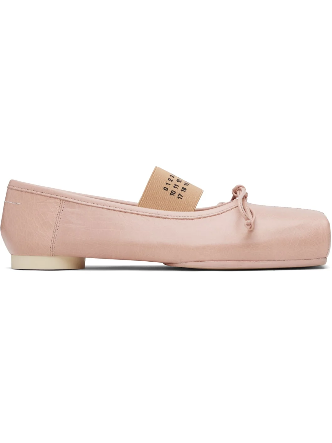 Pink Square Toe Ballerina Flats - 1