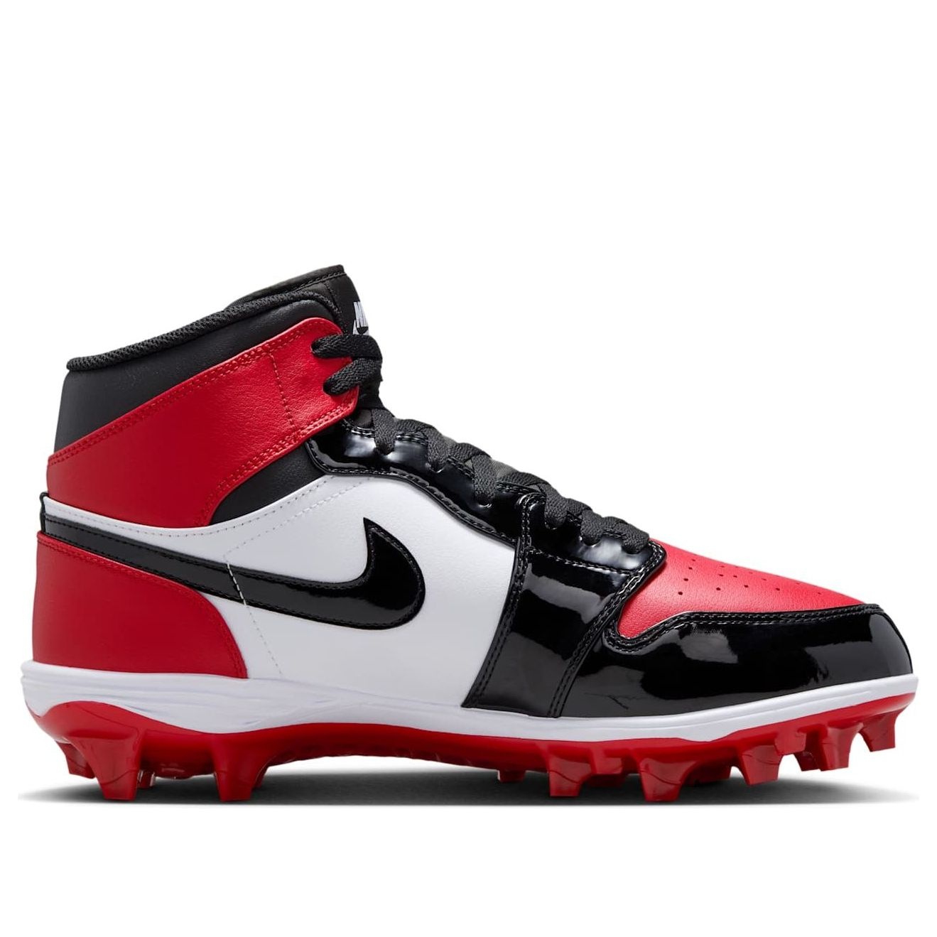 Air Jordan 1 Mid TD Cleat 'Bred Toe' FJ6805-601 - 2
