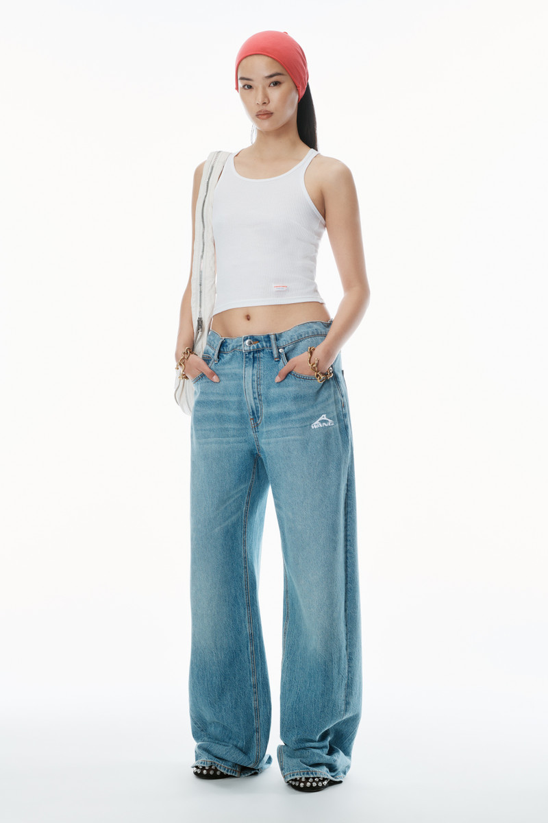 Alexander Wang Regen 5-Pocket Denim Track Pant outlook