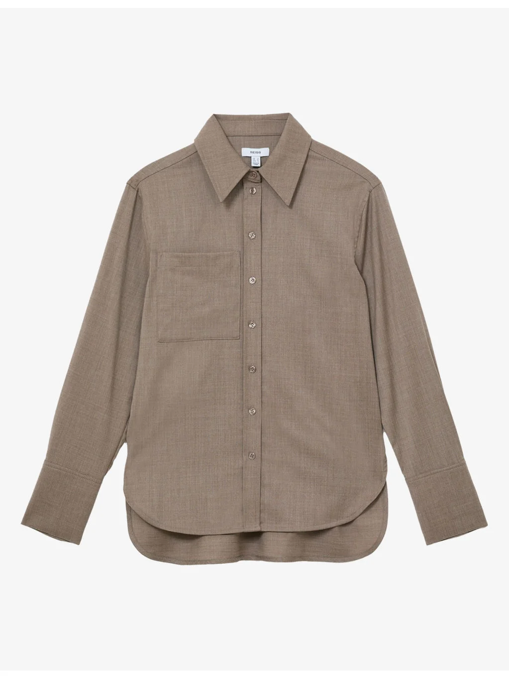 Adie Patch-Pocket Stretch-Wool Shirt - 1