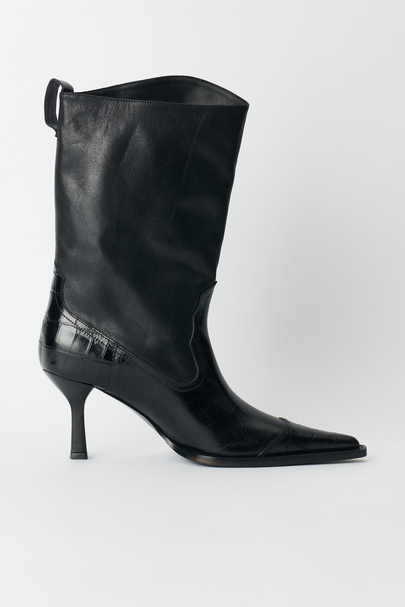 Texan Boot Black Saloon Leather 4