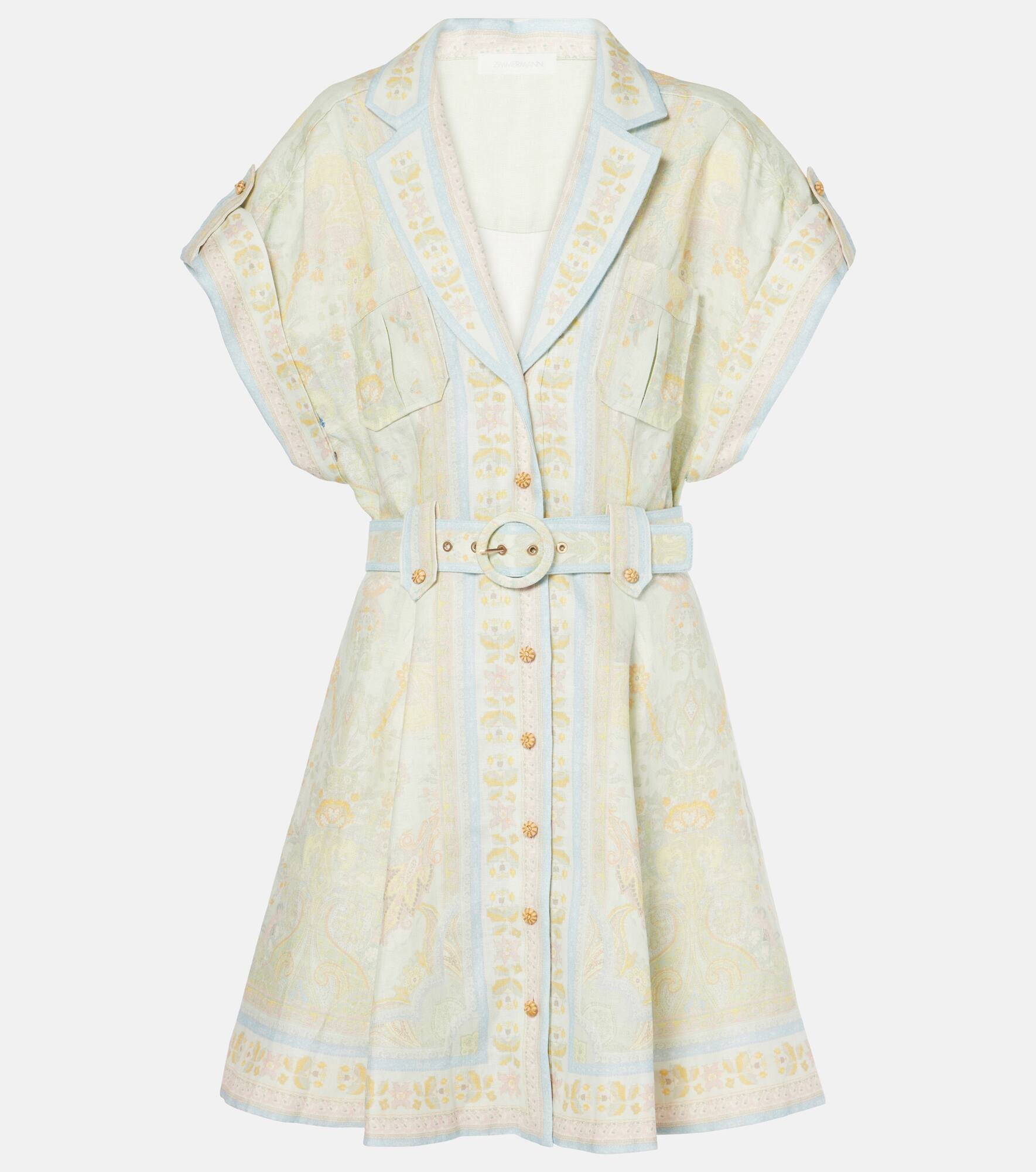 Zimmermann Acacia belted linen shirt dress | mytheresa