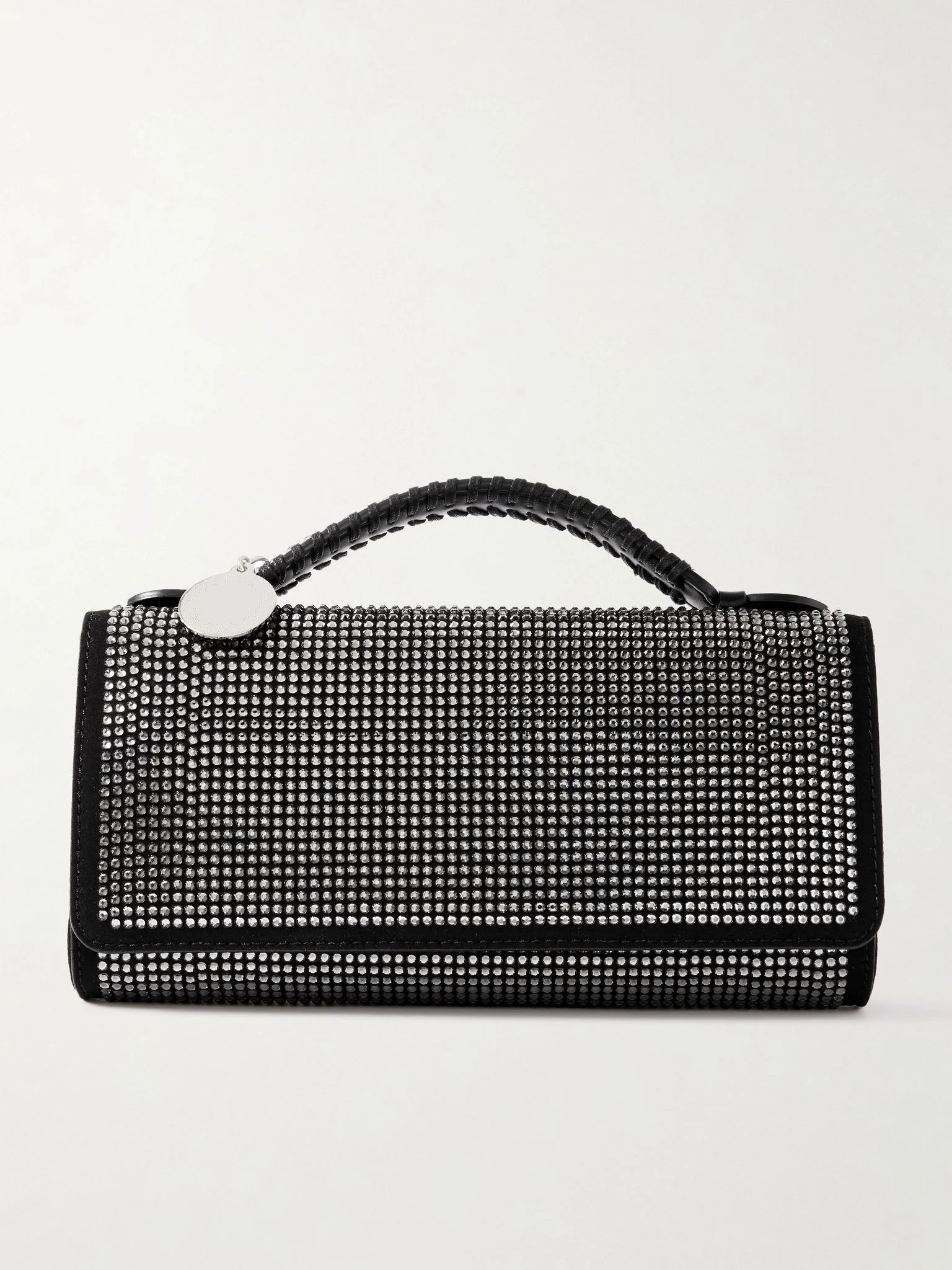 Falabella crystal-embellished clutch Black - 1