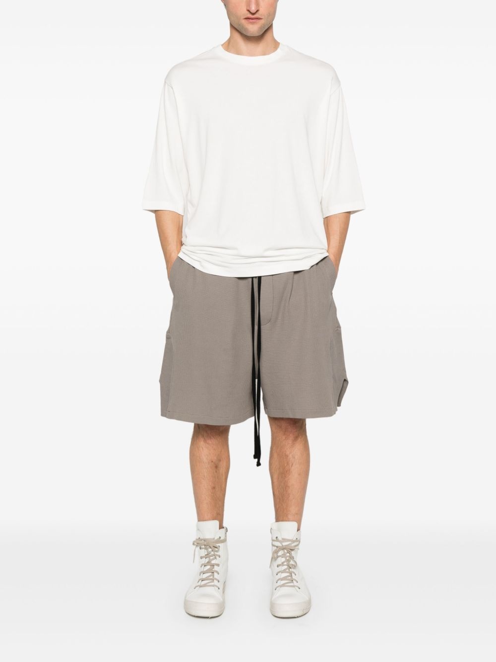 waffle-effect track shorts - 2