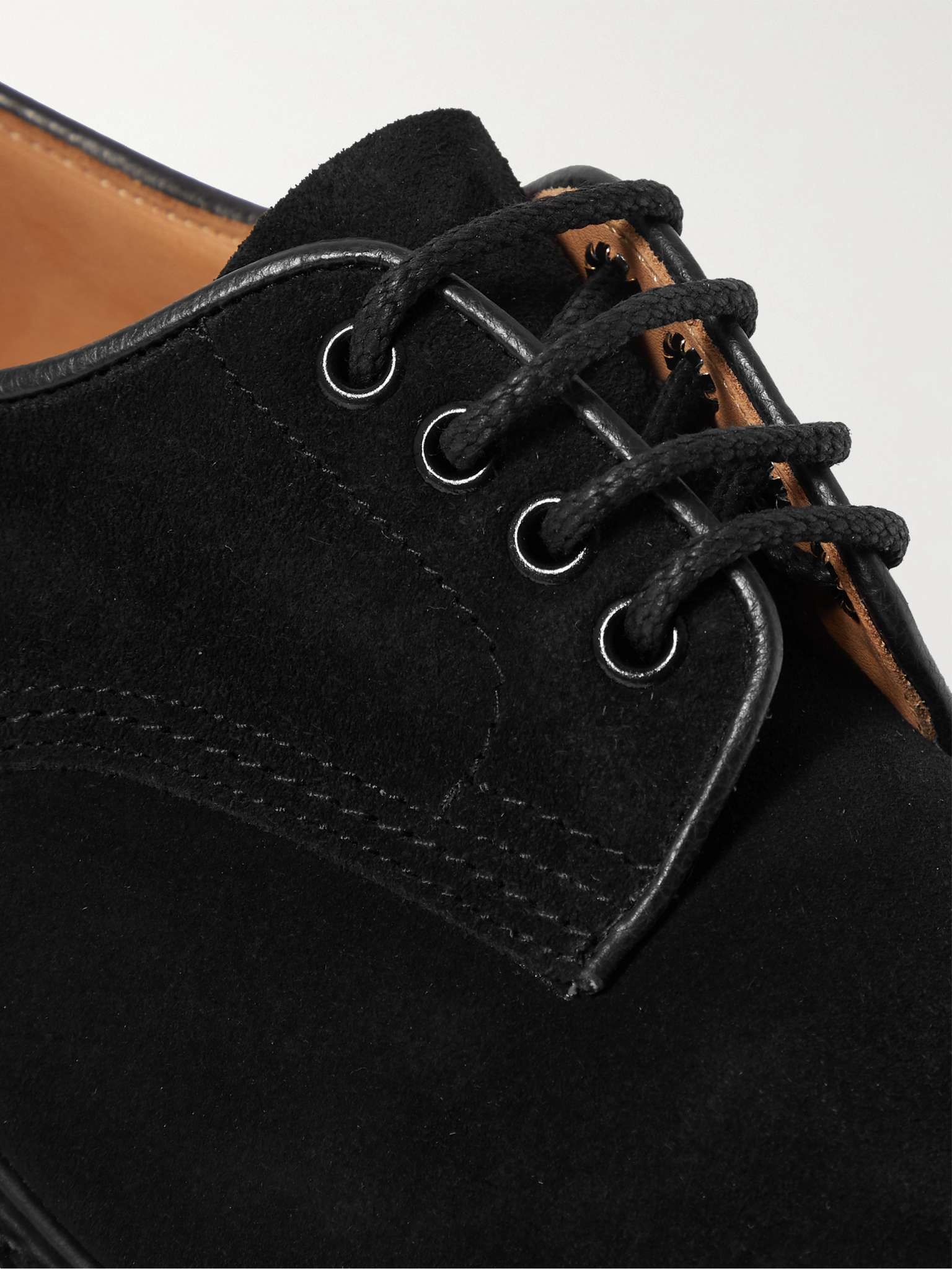 Daniel Leather-Trimmed Suede Derby Shoes - 6