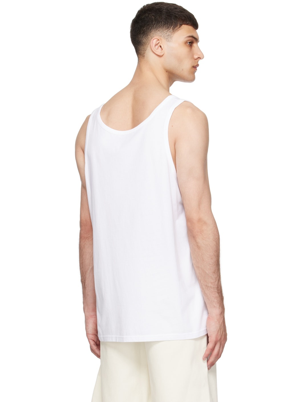White Printed Tank Top - 3