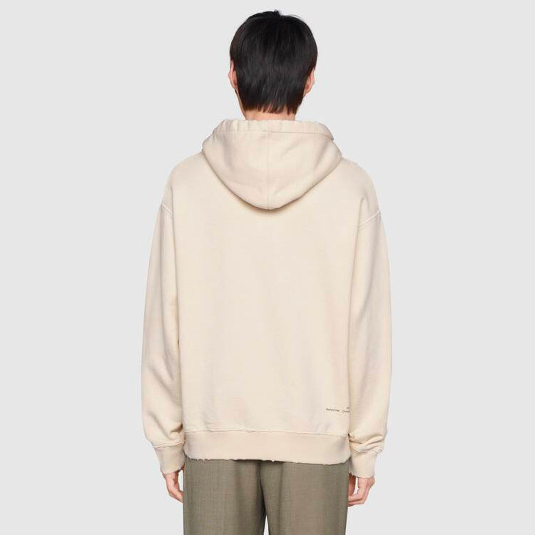 Gucci Think/Thank Print Hooded Sweatshirt 'Off White' 634674-XJCXL-9232 - 4