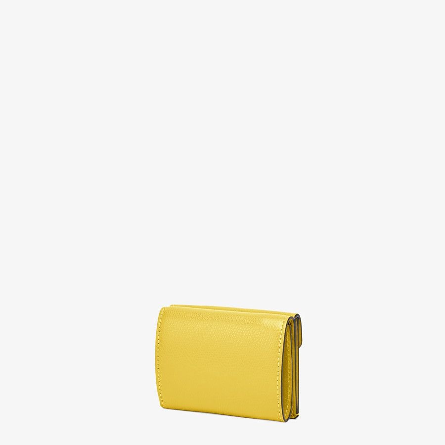 Yellow leather wallet - 2