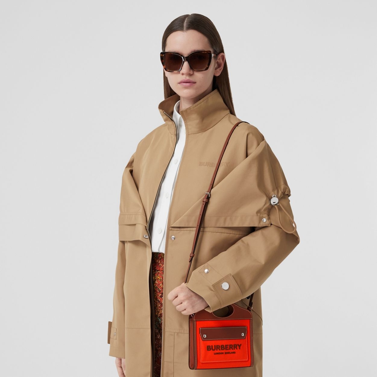 Micro Two-tone Canvas and Leather Pocket Bag - 10
