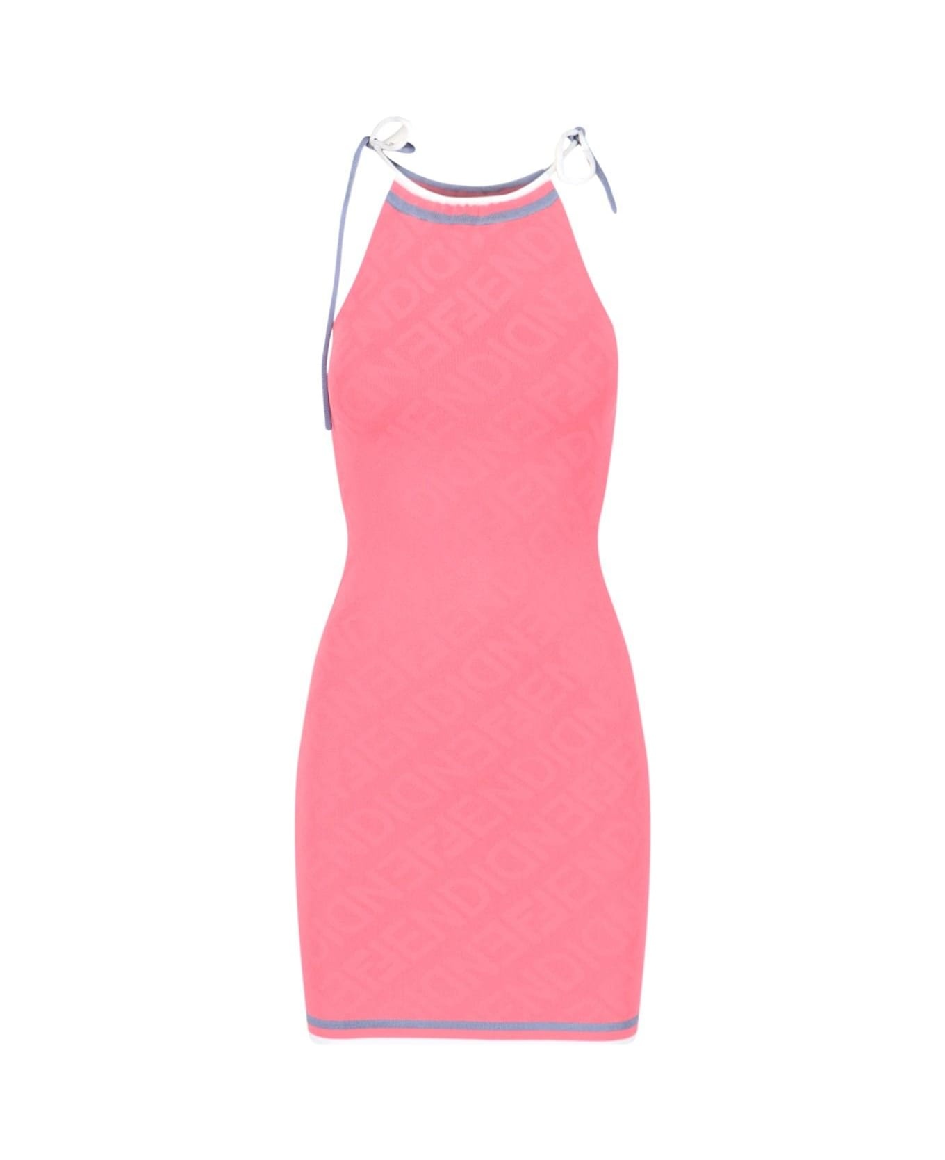 Mirror Motif Viscose Mini Dress - 3