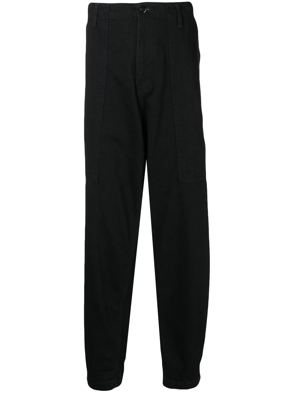 mid-rise wide-leg cotton trousers - 1