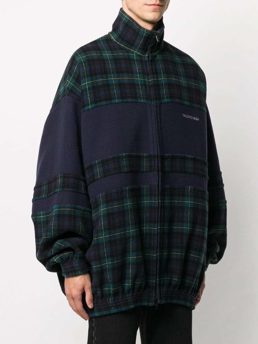 zip-front check fleece - 3