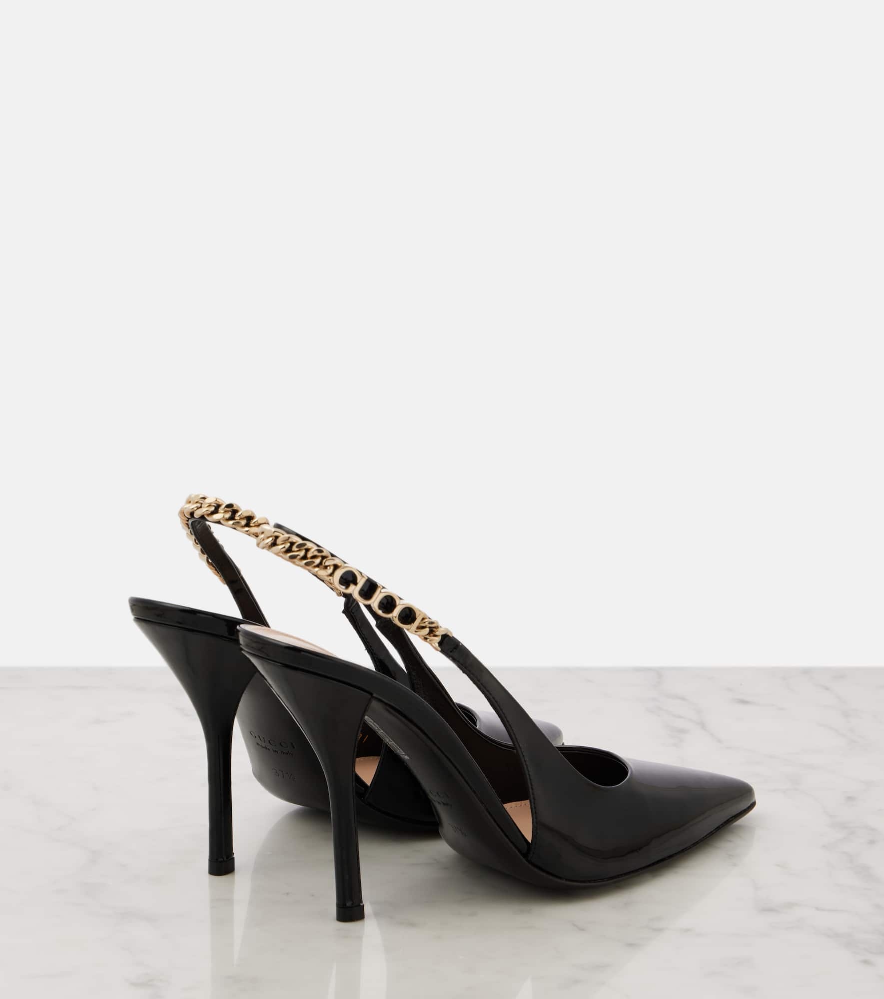 Gucci Signoria patent leather slingback pumps - 2