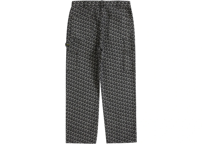 Supreme Supreme Monogram Double Knee Denim Painter Pant (FW21) Black outlook