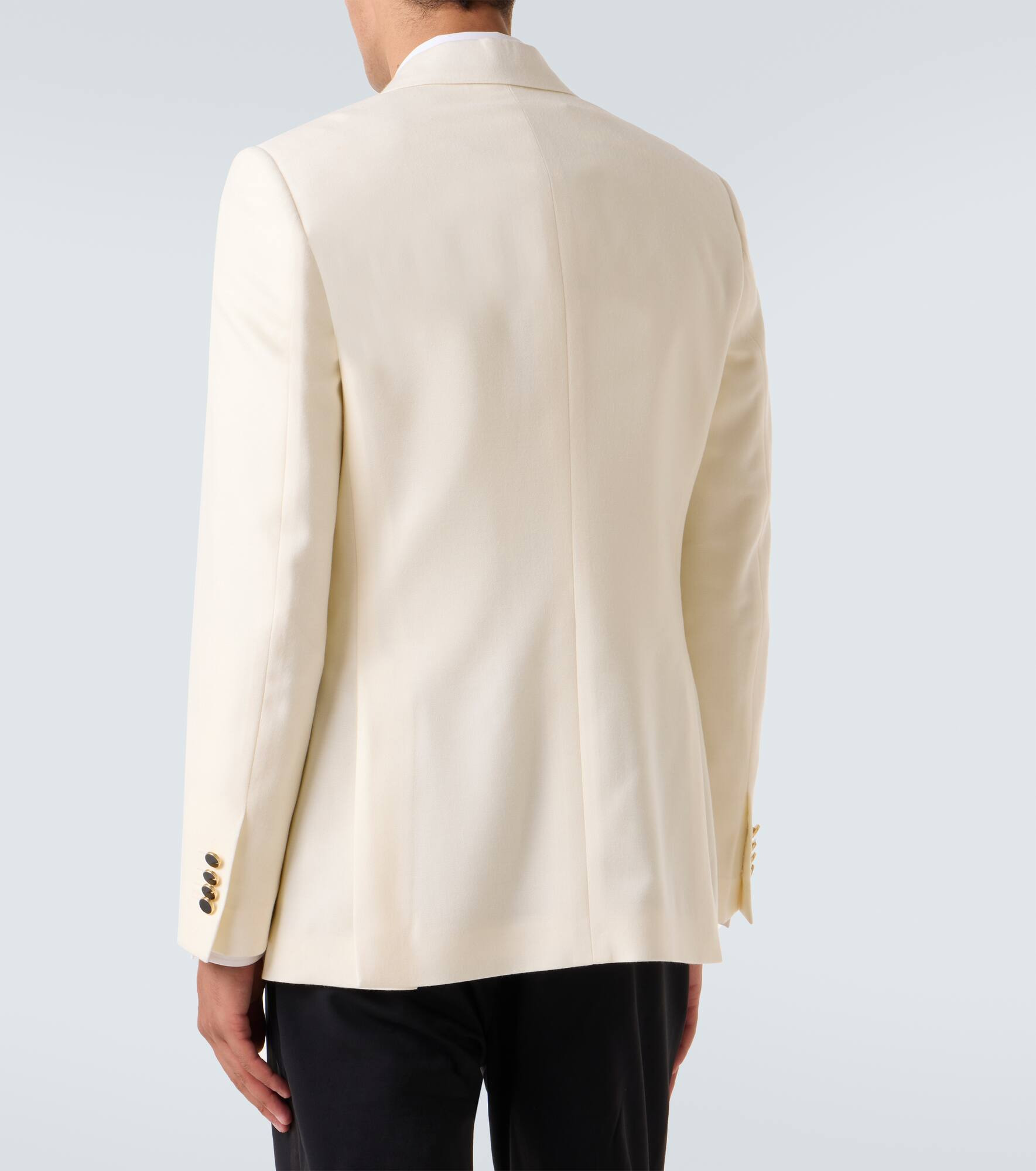Single-breasted virgin wool blazer - 4