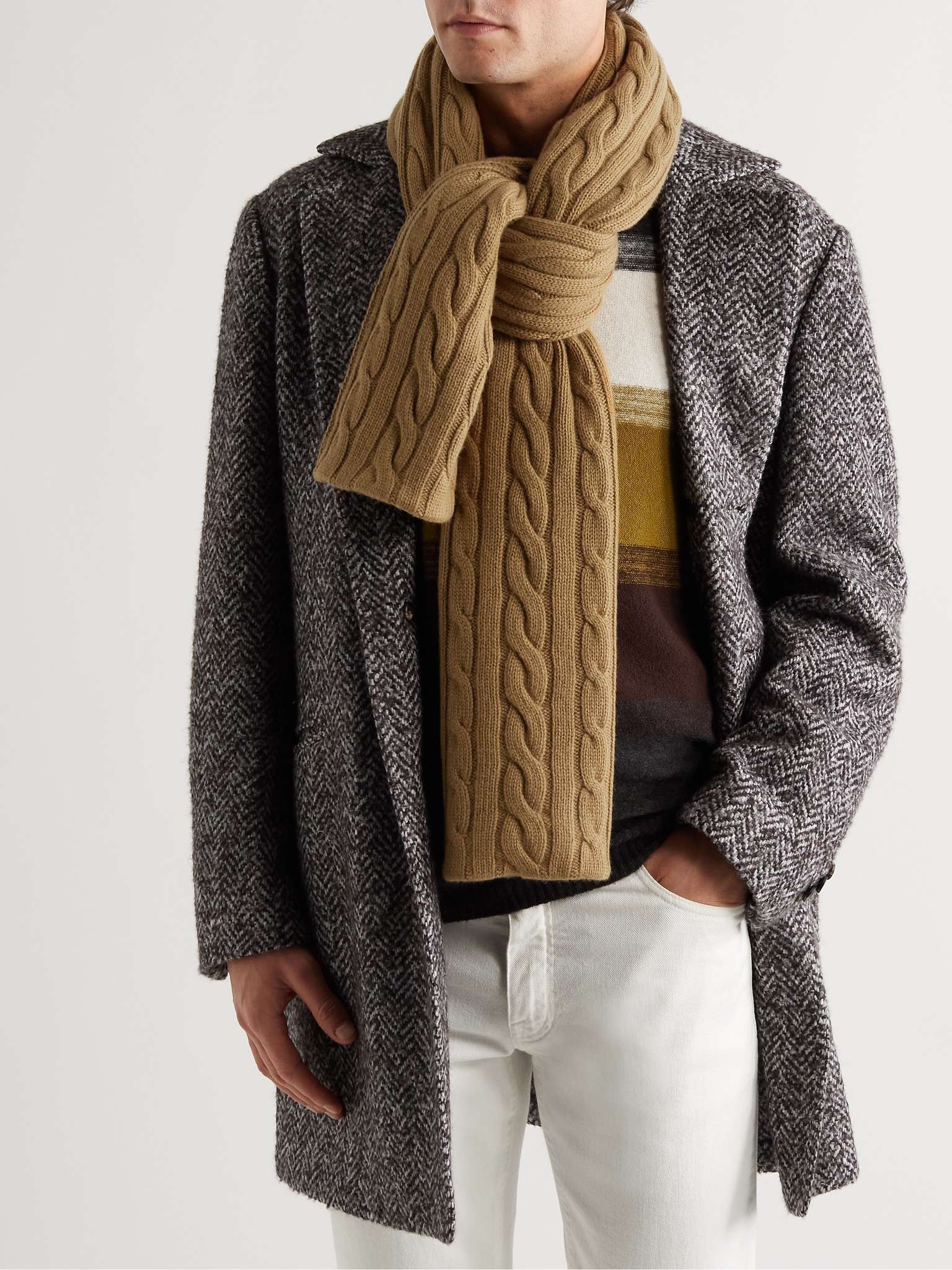 Cable-Knit Baby Cashmere Scarf - 2