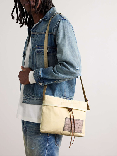 Acne Studios Andemer Leather-Appliquéd Coated-Canvas Messenger Bag outlook
