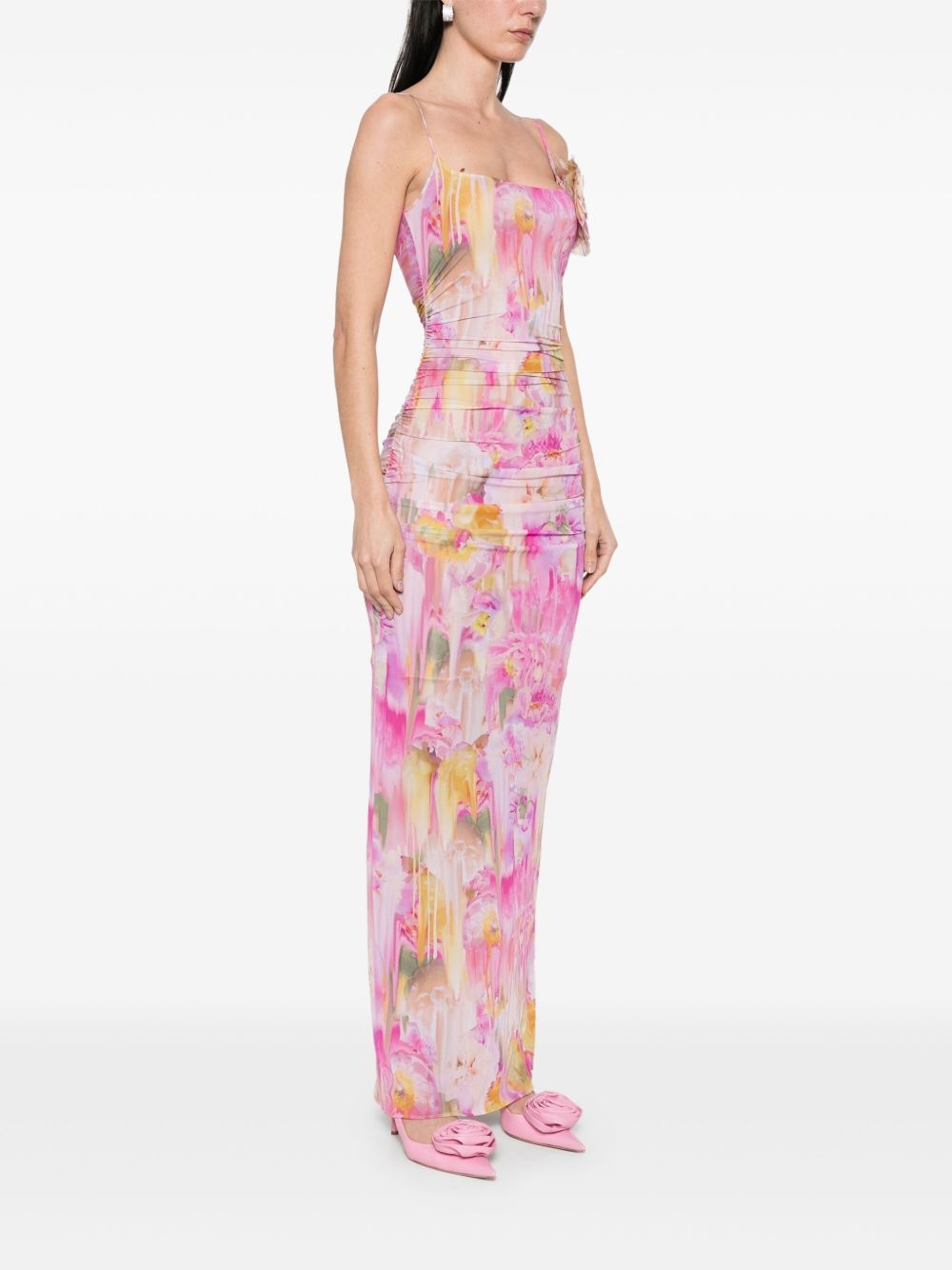 floral-print maxi dress - 3