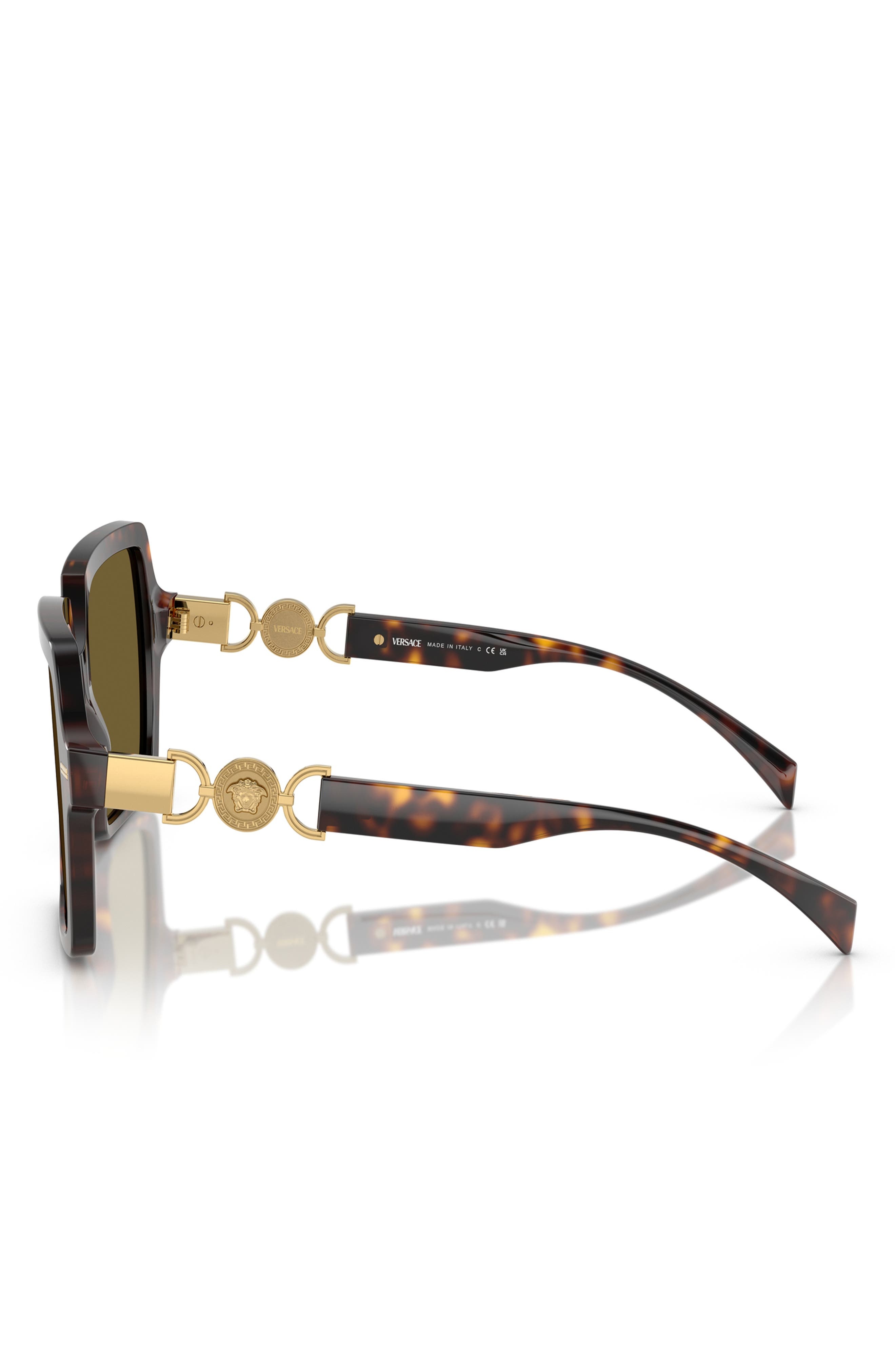 Versace 55mm Square Sunglasses in Havana at Nordstrom - 4