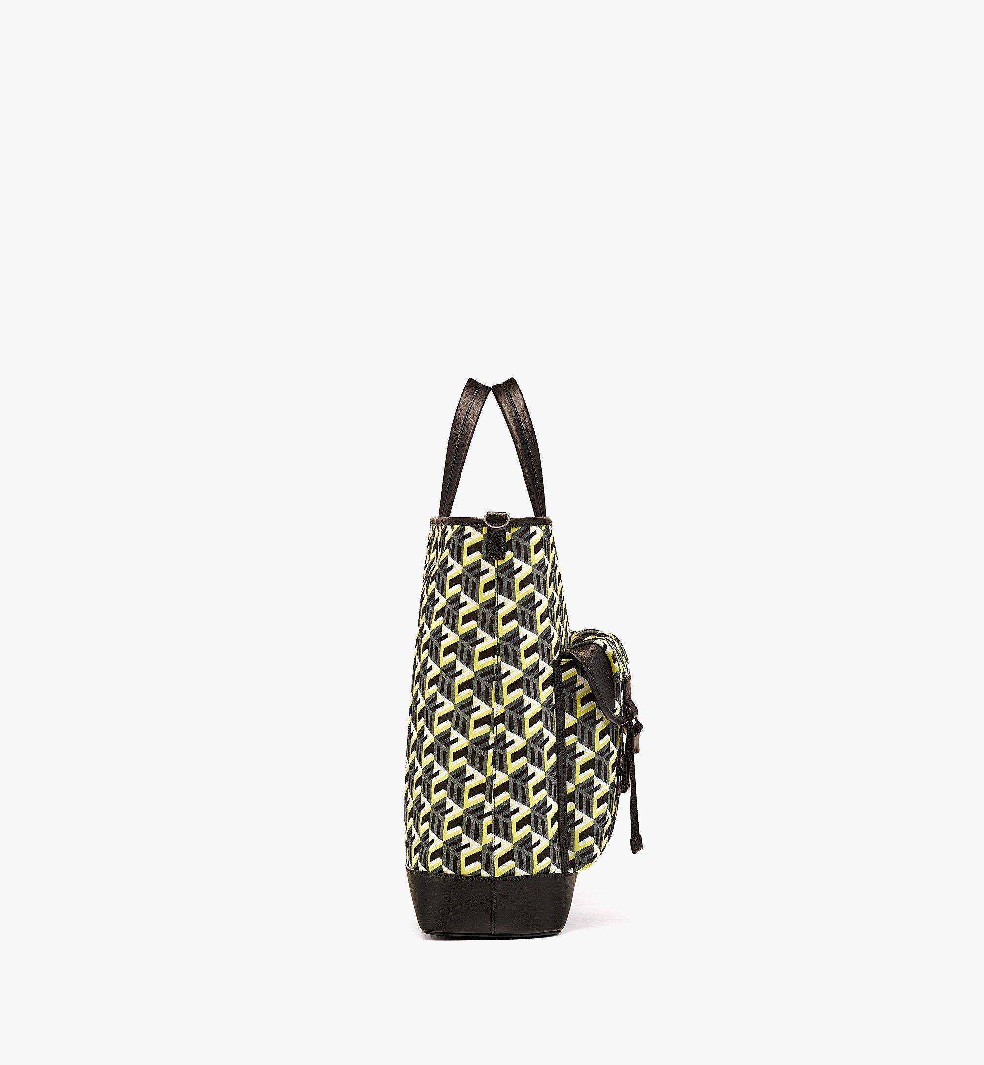 Mcm Maxi Munchen Quilted Nylon Tote in Black