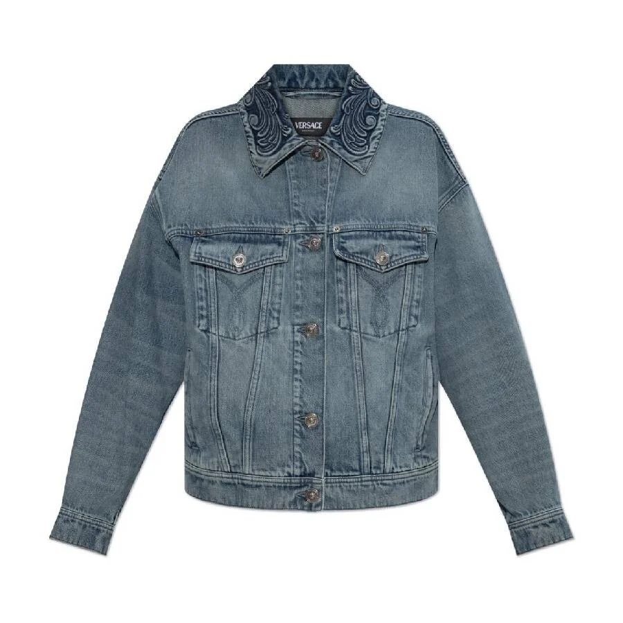 Versace Barocco Denim Trucker Jacket - 1
