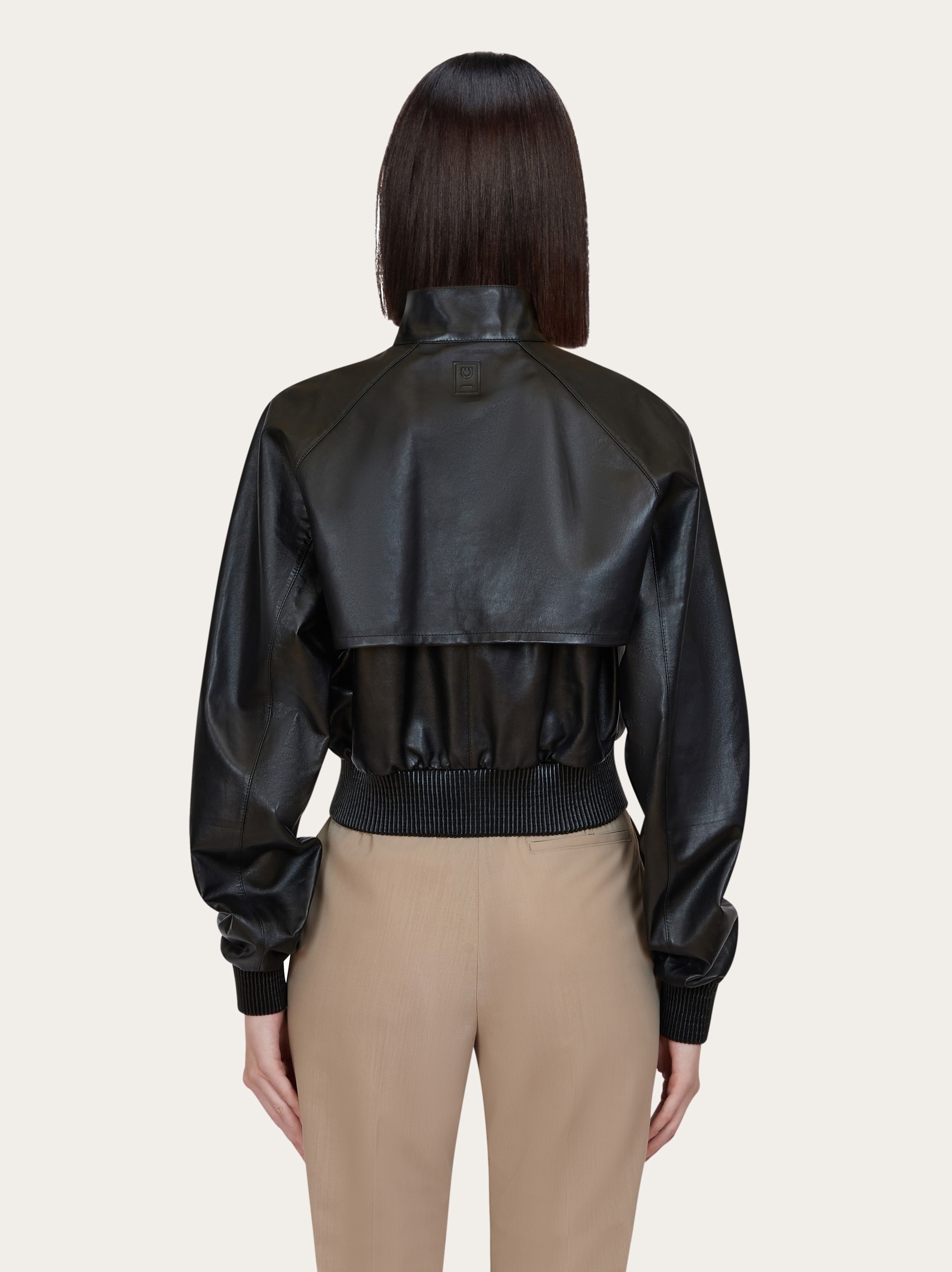 Cropped nappa bomber - 3