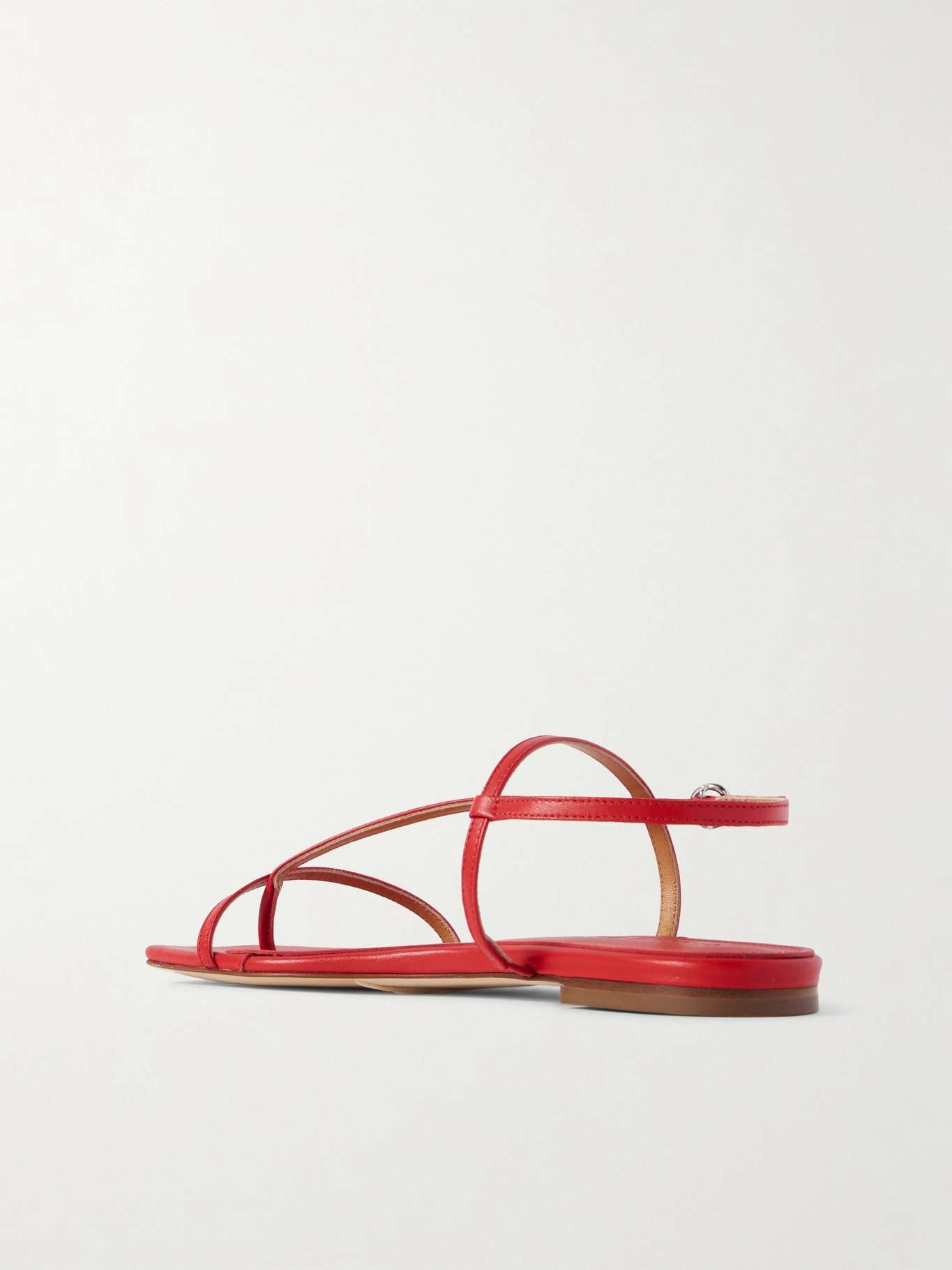 Ella leather slingback sandals Red - 3