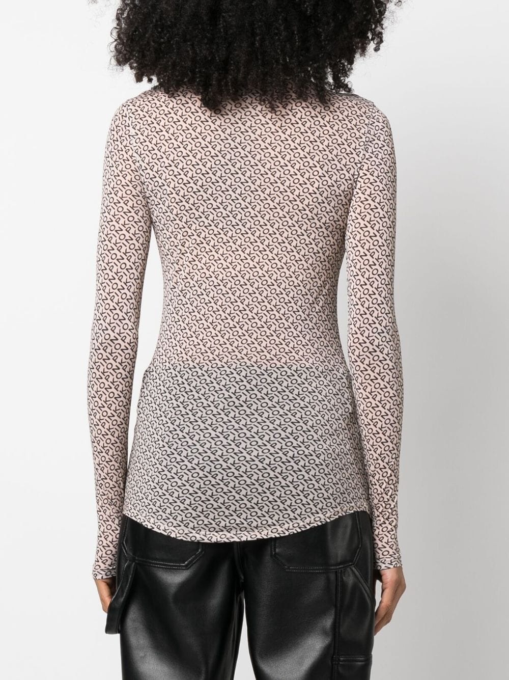 logo-print semi-sheer sweatshirt - 4