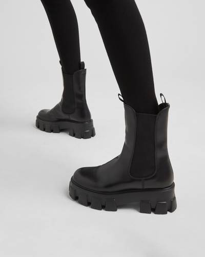 Prada Monolith brushed leather boots outlook